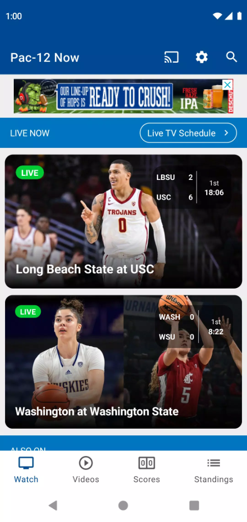 Pac-12 Now Ecosystem preview